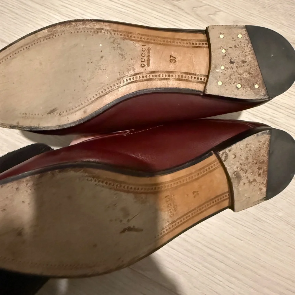 Gucci Wine Red Leather Horsebit Loafers - Picture 4 of 8